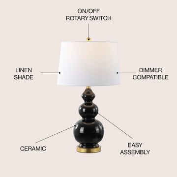 Bowen 27.5" Ceramic LED Table Lamp